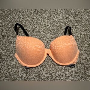 PINK Victoria's Secret push up orange Lace Bra